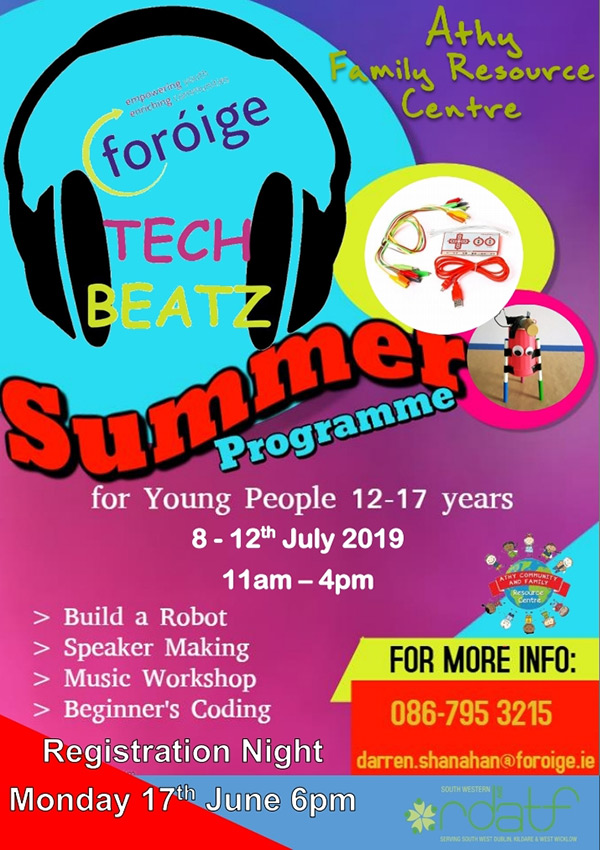 Foroige Tech Beatz Summer Programme 2019